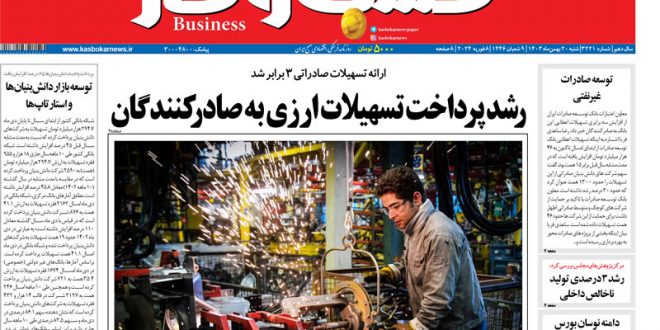 شماره ۳۲۲۱ روزنامه کسب و کار